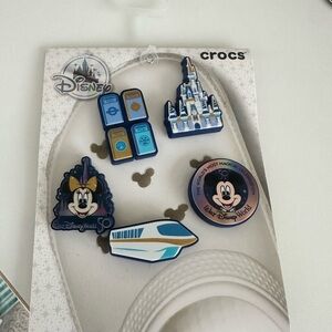 CROCS Disney World Shoe Charms Set - Blue, White, Black